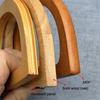 Eco-Friendly Natural Wood D-Shaped Bag Handle 1Pcs Half Circle Replacement for Crochet Shoulder Bag DIY Sewing Project