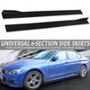 6PCS 2M Universal Side Skirts Extension Rocker Panels Lip Splitters For Chevy Chevrolet Camaro SS 2000-2022 Car Accessories