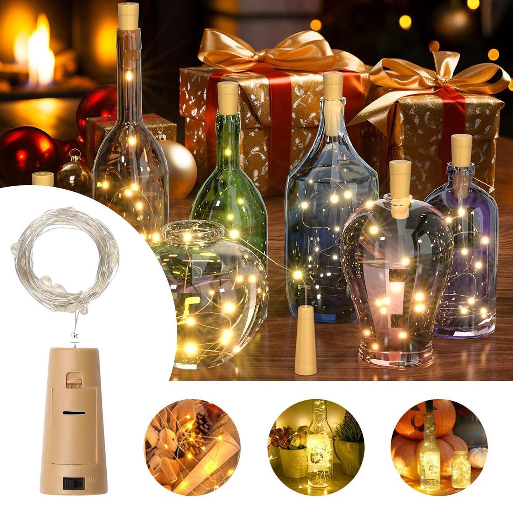 Bottle Light Battery Power LED Wine Bottle Cork Light String Fairy Christmas Garland for Bar Wedding Xmas Party Decoration