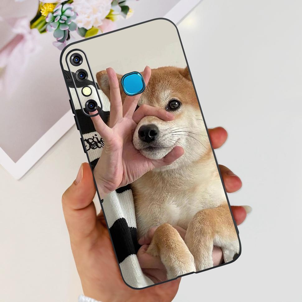 For Infinix Hot 8 2019 Case Cute Panda Butterfly Soft TPU Phone Case For Infinix Hot 8 Hot8 Back Cover X650C X650B Coque Bumper