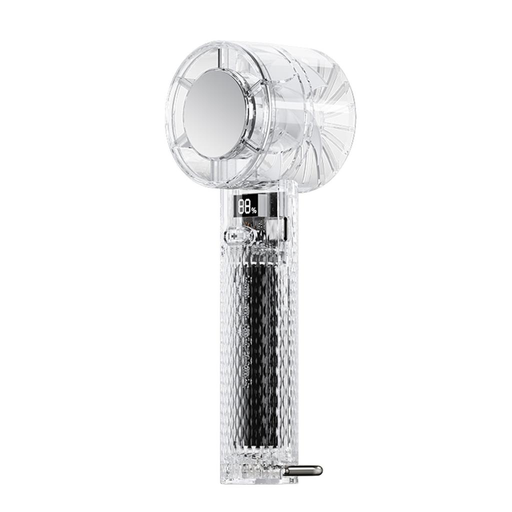 Transparent Portable Handheld Fan USB Rechargeable Personal Fan Small Pocket Fans for Travel Camping Outdoor Gifts for Women Men