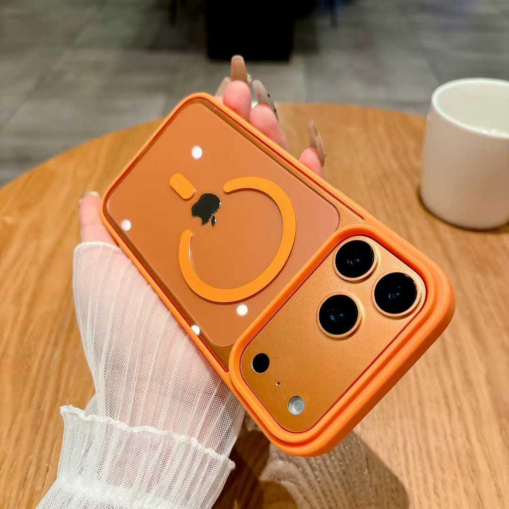 for Wireless Charge Phone Case for For Iphone 17 Air 16 1 14 Plus 13 12 11 Pro Max Transparent Acrylic Back Cover
