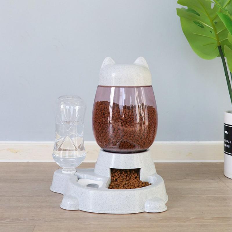 Bol Alimentator Automat 2.2L pentru Câini Pisici de Companie pentru Apă Potabilă Sticlă 528ml Boluri pentru Pisoi Recipient de Hrănire pentru Mâncare Lentă Consumabile