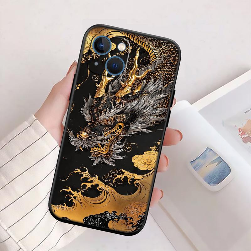 QE7 Chinese Dragon New High-End Shell Phone Case for iPhone SE X XS XR 16E 17 11 Pro Max 8 7 6 6s Plus Air