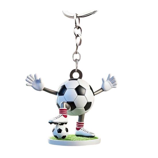 Nyckelring 2D Akryl Fotbollsberlock Nyckelring Bilinteriör Fint Hantverk Nyckelring Ryggsäckar Handväskor Bilar Plånböcker Tillbehör