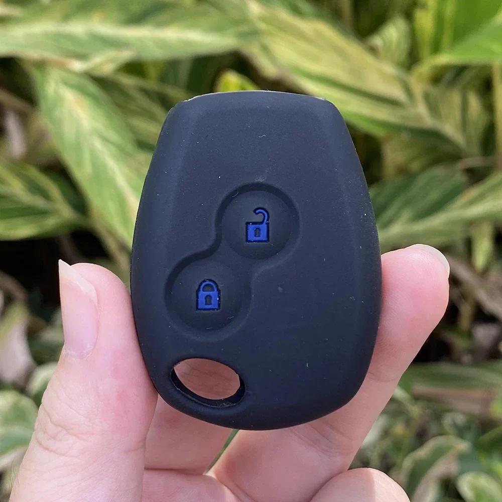 Silicone Car Key Case Cover For Renault Duster Modus Clio 3 Kangoo DACIA Logan Scenic Megane Sandero Captur Twingo Modus 2 Butto