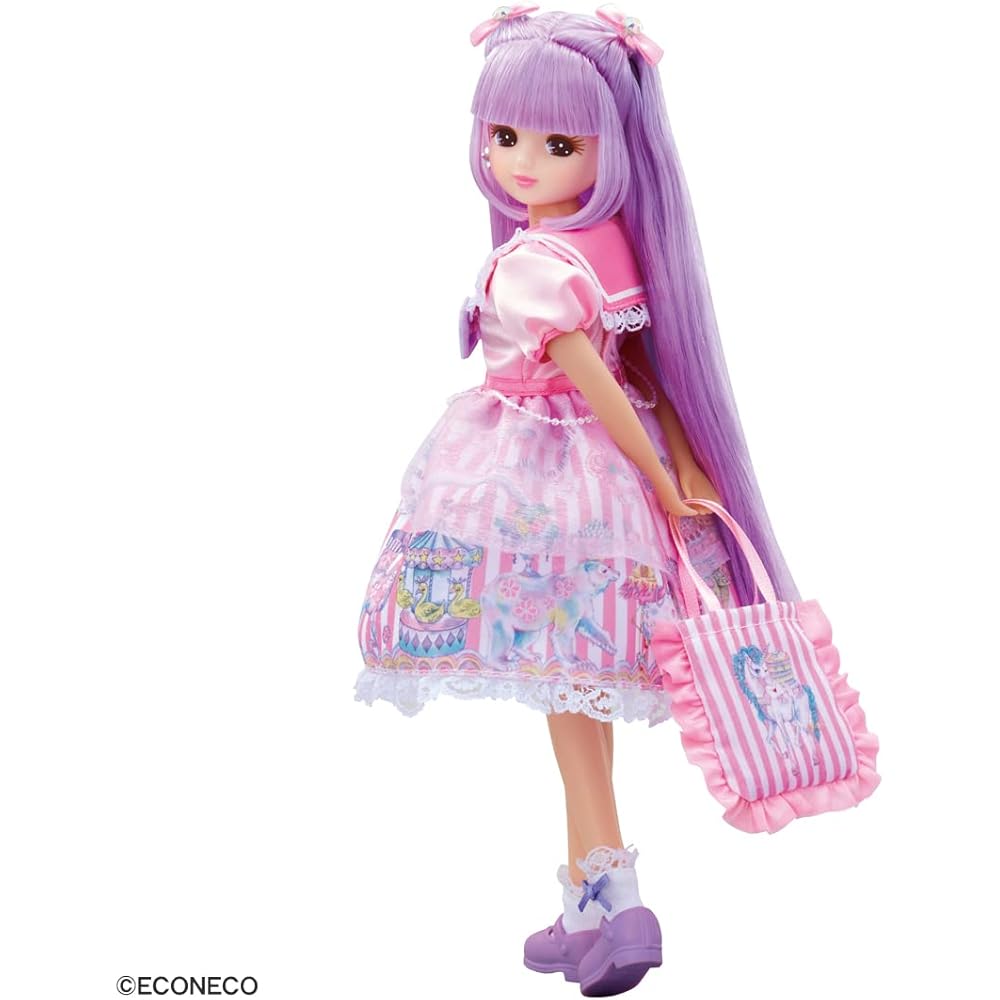 Takara Tomy Licca-chan Doll LD-14 Eco Cat Love Dress-Up Toy for Kids Age 3 and Up