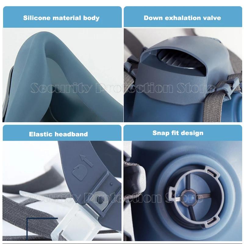 7502+2097 Half Facepiece Mask Reusable Respirator P100 Respiratory Protection Nuisance Level Organic Vapor for 3m 7502 Mask