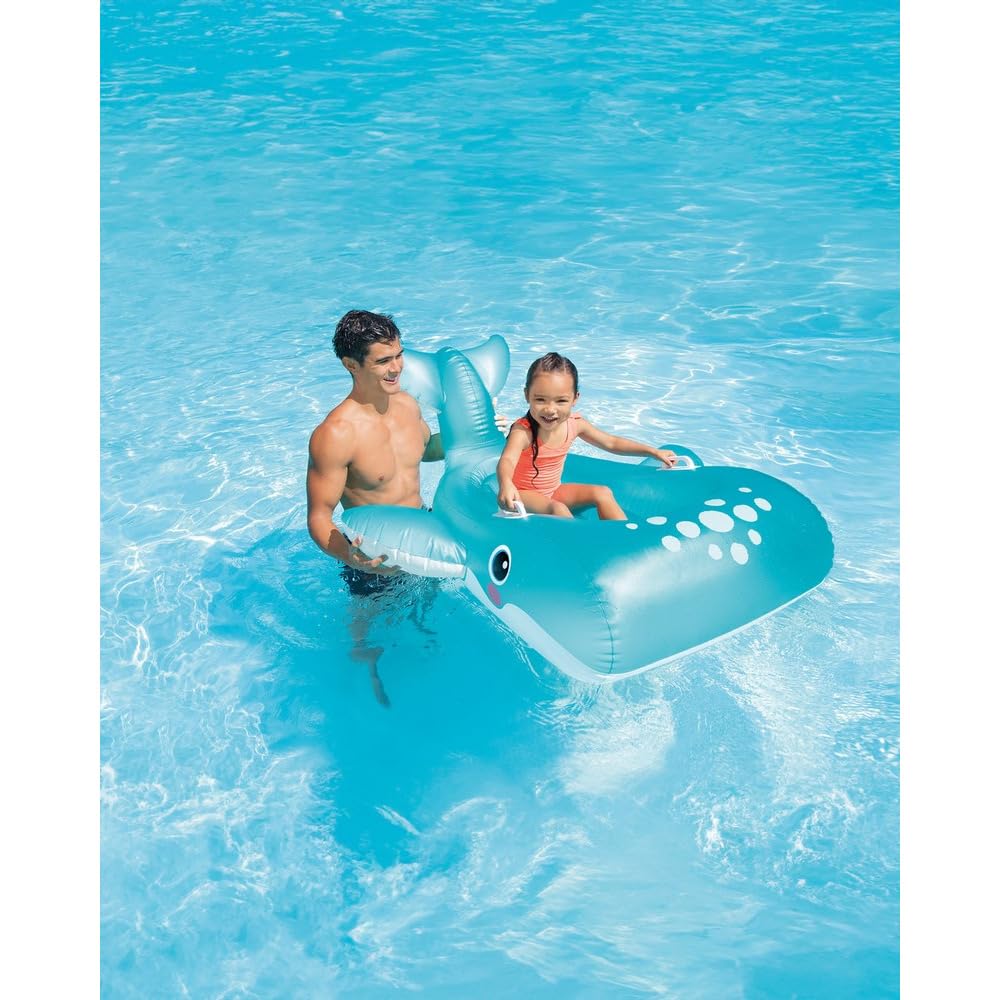 Intex Blue Whale Ride-On Slide, Uninflated Size: 168 Cm X 140 Cm (57567NP)