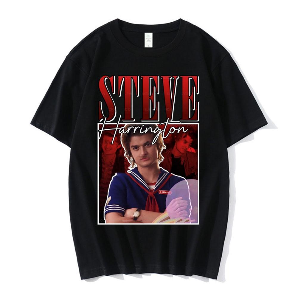 Steve Harrington T-shirts Women Graphics Print T-shirt Unisex Short Sleeve Oversize Pure Cotton T Shirt Harajuku Streetwear Tops