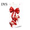 Santa Claus Glass Stickers Static Sticker, Christmas Theme Bow Pattern Print, Removable Party Supplies Electrostatic PVC Film for Home And Store Doors