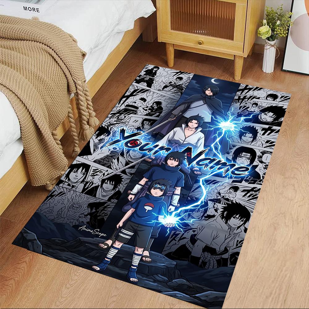 Naruto Character Customize Your Name Floor Rug Office Rug Suitable for Bedrooms Game Room Living Rooms Balcony Antislip Carpet Decorate Offices