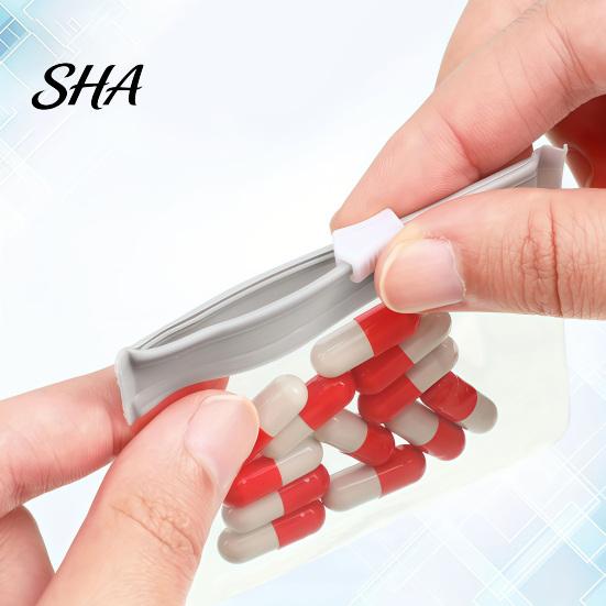 Clear Small Plastic Bags Slide Lock Bags, Thick EVA Reusable Storage with Colored Slider, Pill Pouches, for Coin Jewelry Paper Clips Candy Travel