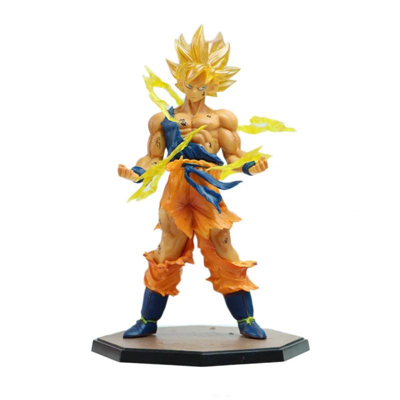 Dragon Ball Son Goku Super Saiyan Anime Figure 16cm Goku DBZ Action Figure Model Gifts Collectible Figurines for Kids