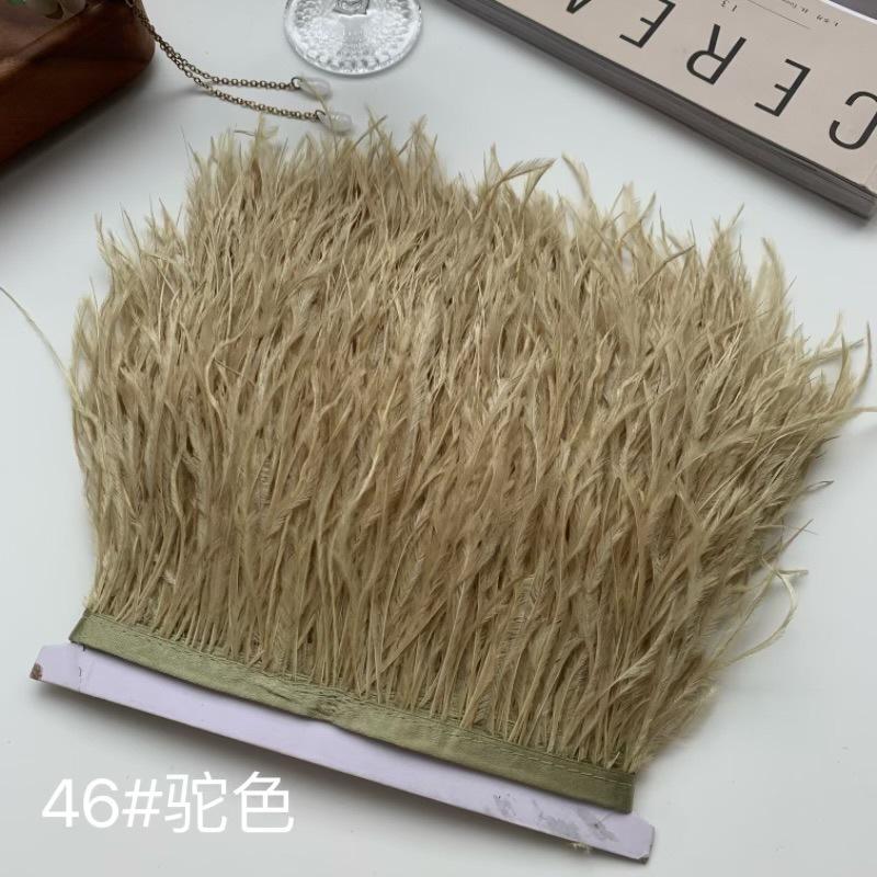 Ostrich Hair Cloth Edge 10-15Cm Clothing Accessories Diy Skirt Decoration Dress Neckline Cuffs Feathers