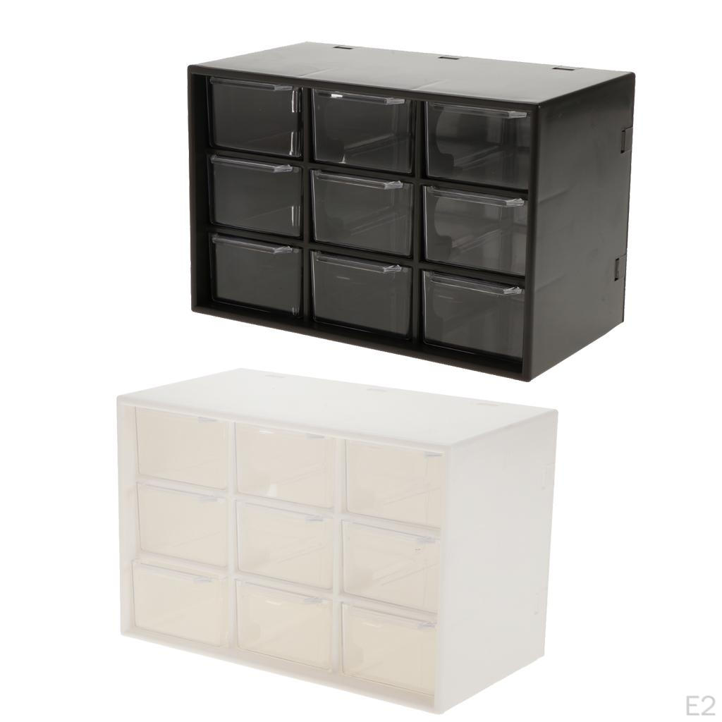 9 Drawer Mini Desk Storage /Home Organizer Plastic