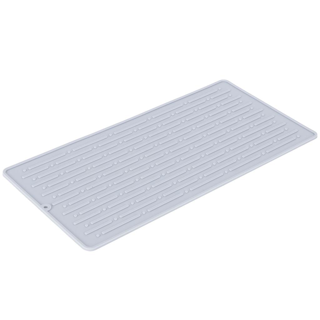 Silicone Draining Pad Non Slip Soda Bottles Drying Rack Mat Kitchen Accessories Gray(3 Hole Drain Rack Mat )