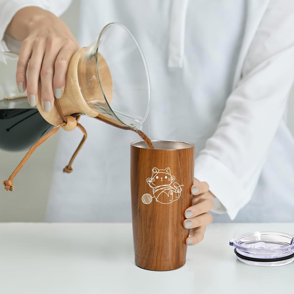 Livole Cat Birthday Thermal Includes Comes with Cat Lover Keychain Included Tumbler, Goods, Present, Cute, Present, Women, Men, Insulation, Lid,