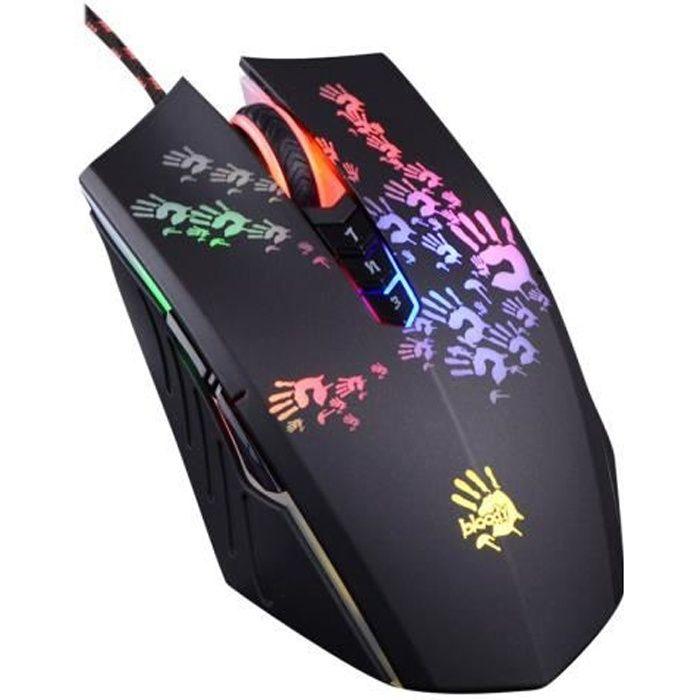 Souris A4Tech Bloody Gaming A60 - Optique - 8 boutons - Filaire - Noir