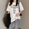 Summer korean Short Sleeve T-shirts for Women Vintage letter printing Casual Loose T Shirt Harajuku Students Y2k Tops streetwear