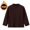 Children's Mid-collar Bottoming Shirt in Autumn and Winter Solid Color Joker Girls' Long Sleeve T-shirt Boys' Casual S