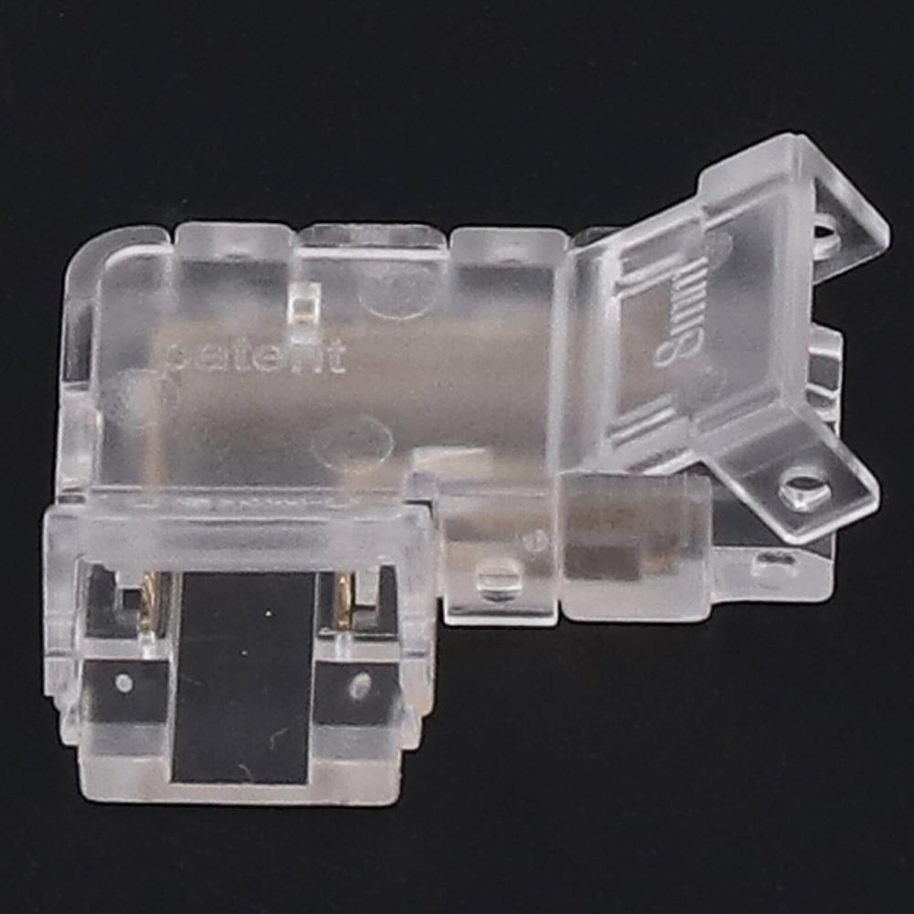 8pcs 2PIN Strip Light Connector Transparent COB LED Connector LED Strip Connector  For DIY Projects