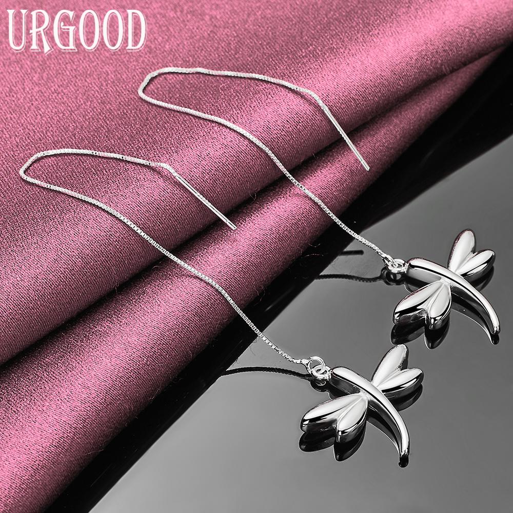 925 Sterling Silver Dragonfly Earrings Wedding Jewelry