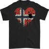 Love Norway Flag Norwegischer Tag Fuball Herren T Shirt 100 Baumwolle Vintage Washed Casual Fashion Top For Everyday Wear