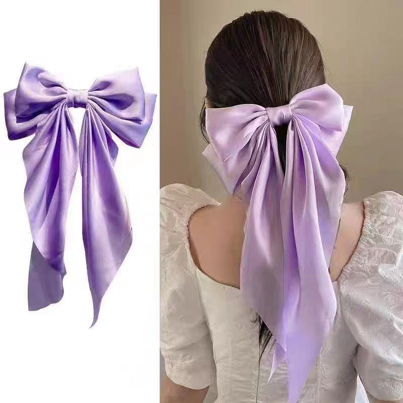 Large Red Bow Hair Clip Headwear for Women - 2025 Edition: Stylish Hair Accessory for Back of Head