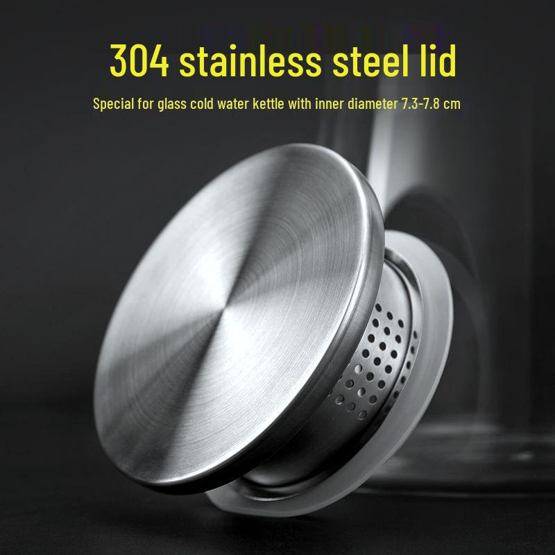 Bambus/Edelstahl Deckel für High Borosilicate Glas Wasserflasche oder Teekanne