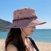 Ethnic Style Western Cowboy Hat Fisherman Hat Men's and Women's Summer Sun Protection Visor Hat UV Protection Mountaineering Hat