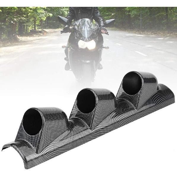 Acouto Gauge Mount Pod Gauge Bracket Holder Universal Heavy Duty Racing Sport Meter Gauge Pillar Mount Pod Holder(Triple Hole)