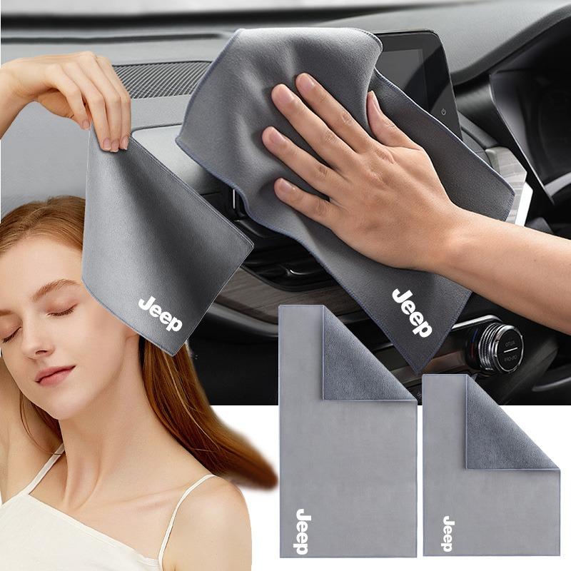 Autótisztító Puha Kefe Autómosó Törölköző Mikroszálas Tisztítókendő Autós Kiegészítők Jeep renegade grand cherokee xj wrangler jl patriot compass-hoz