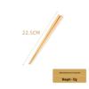 ZISIZ Wenge Wood Chinese Style Chopsticks with Copper Head