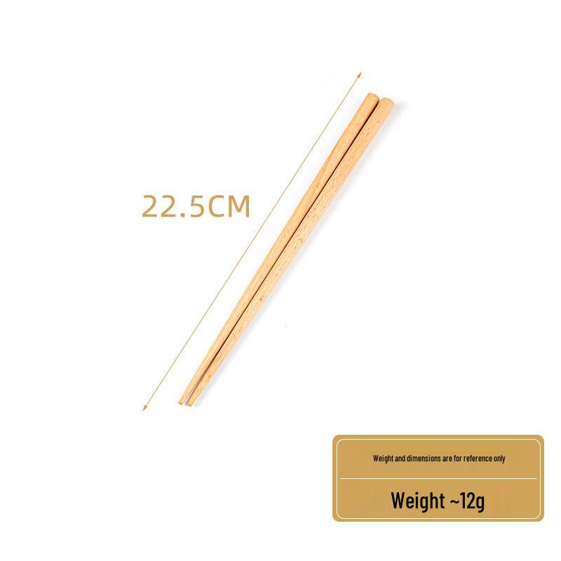 ZISIZ Wenge Wood Chinese Style Chopsticks with Copper Head