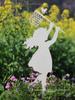 Wrought Iron Silhouette Garden Figures: Outdoor Lawn and Courtyard Decorations