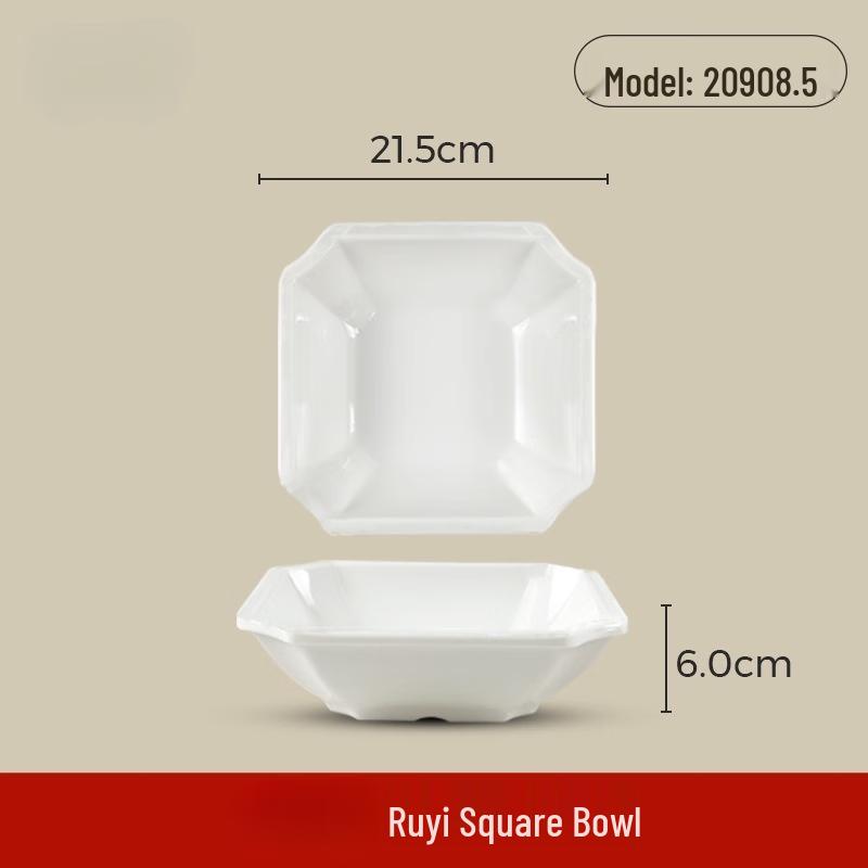 A5 Melamine White Round Bone Dish