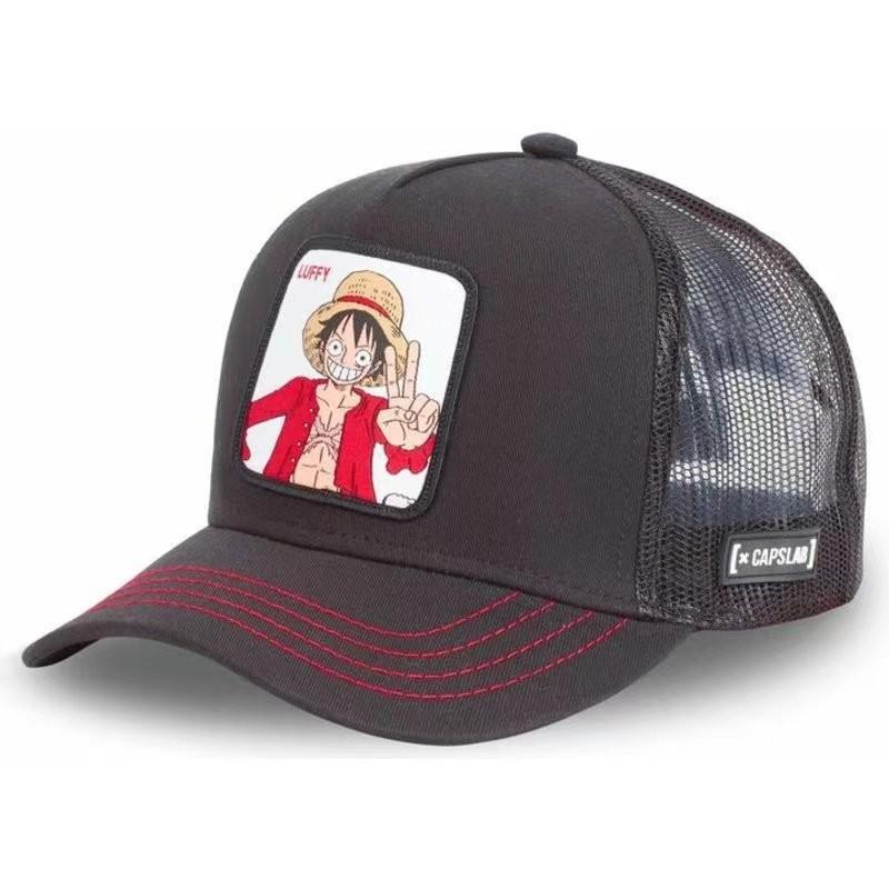 Modische Mesh-Baseballkappe mit One Piece Luffy und Zoro Design für den täglichen Gebrauch