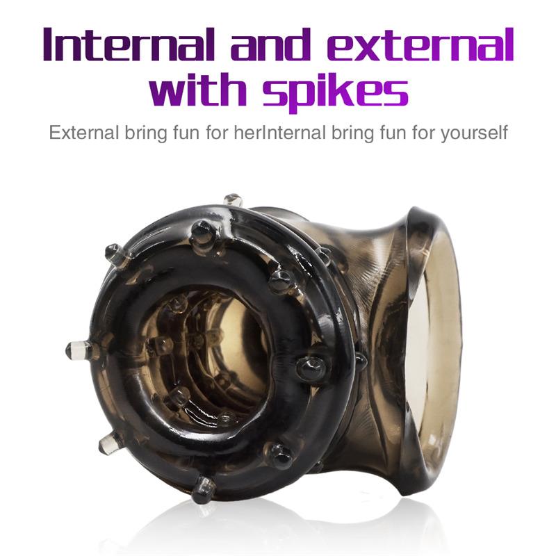 Soft Penis Sleeve Reusable Condom Extender Penises With Particles Toys Erotic Penis Extender Delay Ejaculation Sex Toy Men