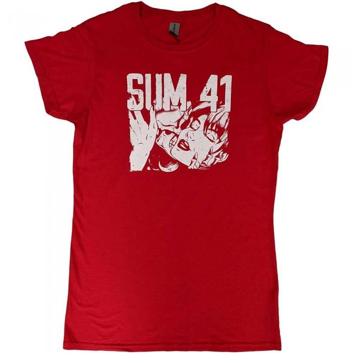 T-shirt in cotone abbracciata da donna Sum 41