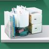18x12x12cm Estante de Livros de Acrílico Vidro Orgânico Suporte de Livros em L Suporte de Livros Espessado Antiderrapante Rack de Armazenamento e Organização de Mesa Material de Estudo