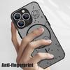 Planet Astronaut Pattern Clear Matte Case For iPhone 16 Pro Max 15 Pro 14 13 Wireless Charge Shockproof for Magsafe Magnetic Phone Cover