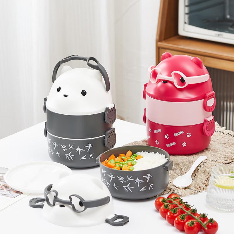 Kids Cartoon Double-Layer Microwave Lunch Box