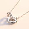 Double Love Necklace Female Simple Heart To Heart Matching Pendant Student Mori Collar Chain Neck Neck Chain