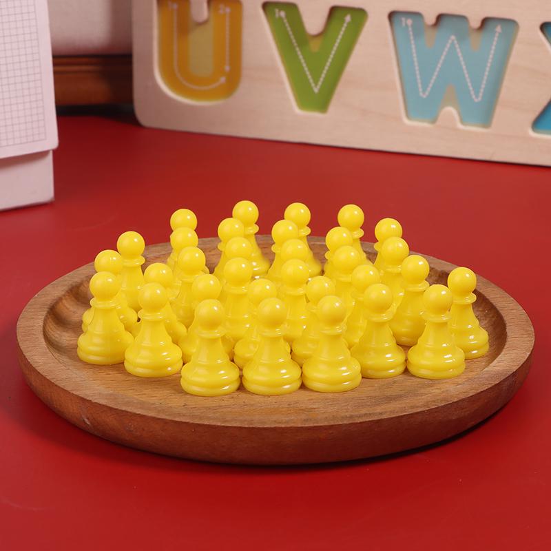 

32 шт 2,5*1,5 см шахматные фигуры пластиковые пешки шашки для игр настольные маркеры компоненты жёлтый