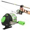 Metal Stainless Steel High Speed Ratio Fishing Wheel Die Casting Spool Wrist Outdoor Reel Tool AccessoryJG35G Green