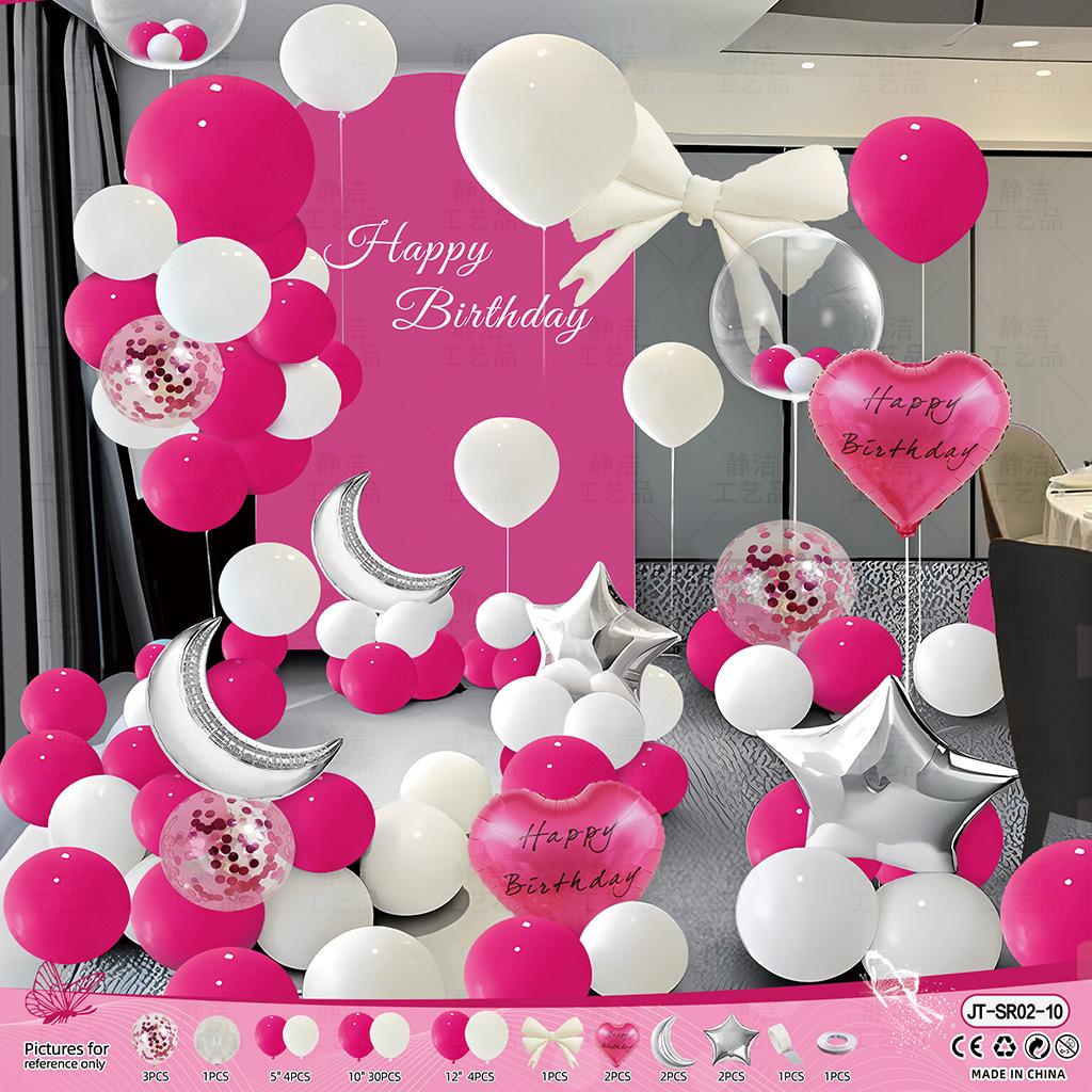 Happy Birthday Party Boys And Girls Scene Arrangement Supplies Background Wall Balloon 18 Year Old Adult 10 Year Old Gift Decoration