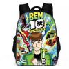 Kid Boy Girl Cartoon Daypack Ben 10 Canvas Bookbag for Student-Back To School Lightweight Backpack Large Knapsack