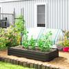 Raised Garden Bed Rectangular Planter In Galvanised Steel Supports for Tomatoes and Climbing Plants 180 X 90 X 29.5 Cm
