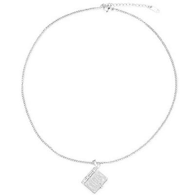 Delicate Letter Charm Necklace Durability Steel Jewelry Adjustable Length Suitable